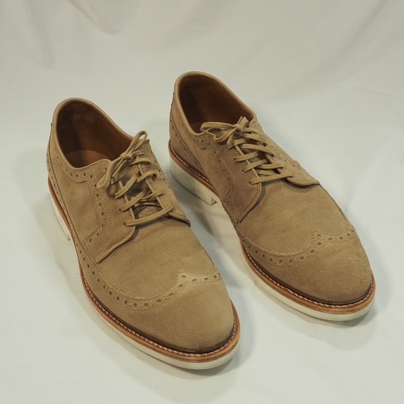Allen Edmonds Other - Allen Edmonds William Shoes Mens 11.5 Tan Suede Longwing Derby Wingtip Oxford